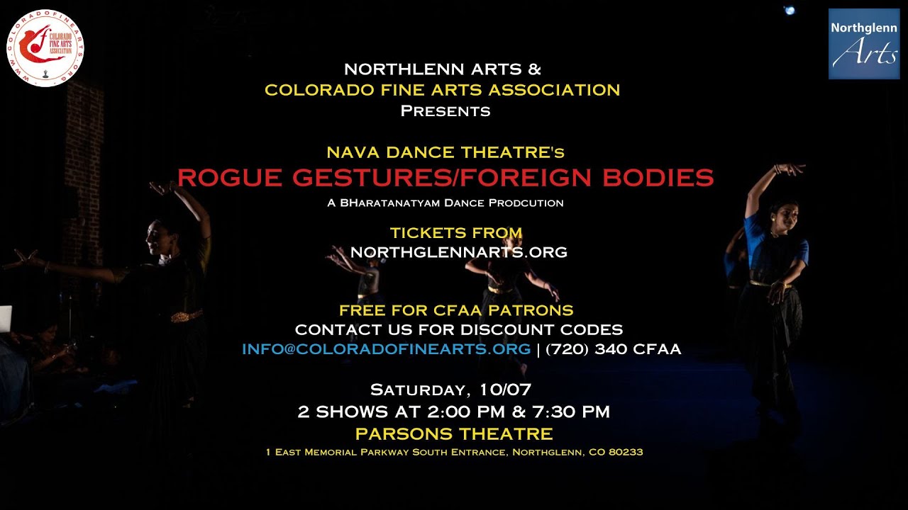 CFAA with Northglenn Arts presents Nava Arts Rogue Gestures/Foreign Bodies
