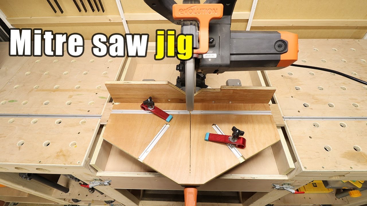 Mitre saw jig for cutting small pieces - Mitre saw upgrade