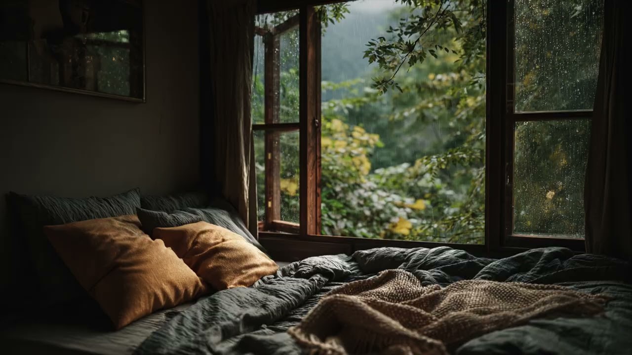Relaxing Rain Sounds for Deep Sleep, Stress Relief and Peaceful Night Ambience