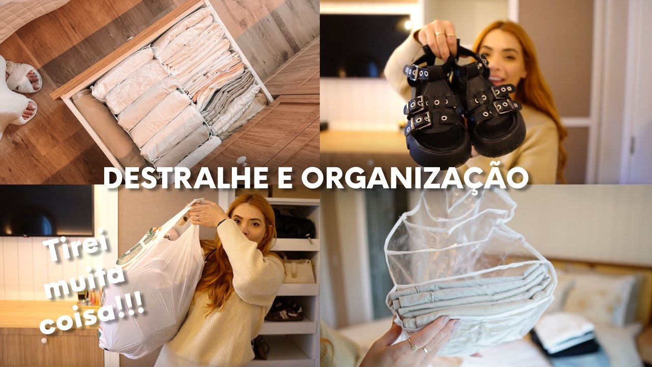 DESTRALHE e ORGANIZAÇÃO da sapateira e roupas de cama