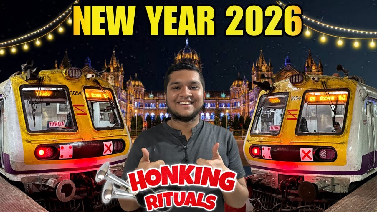 New Year Honking Rituals At Mumbai Csmt ❤️🚂 | 2026 Welcome Honking By Local Trains 🥹 