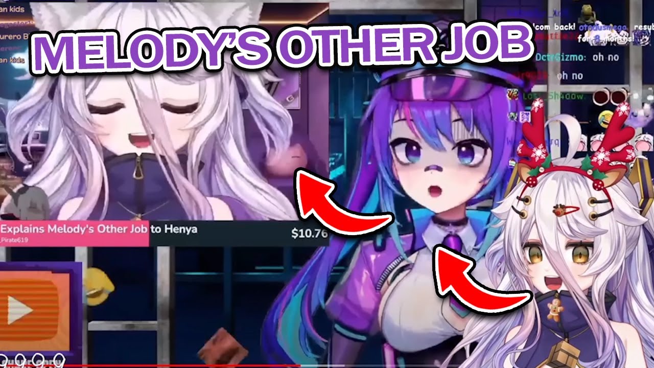Henya Reacts to 'Melody Forgot to Breath While Watching 'Ironmouse Explains Melody's Other Job''