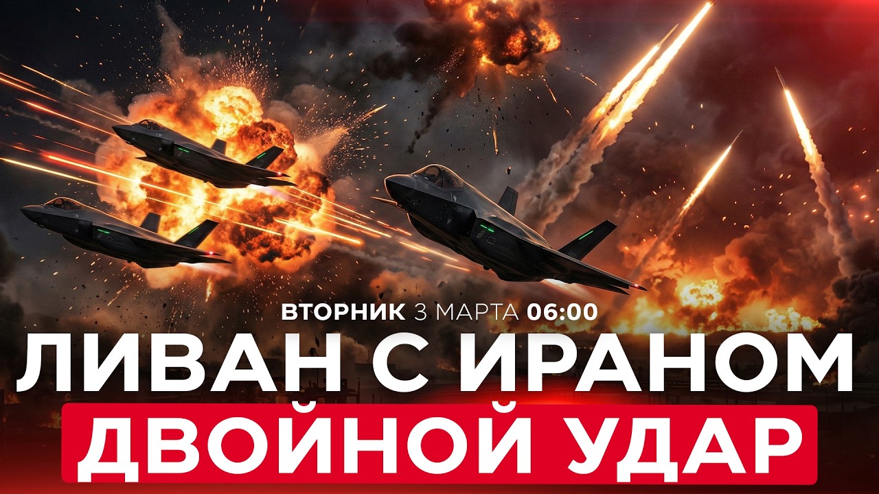 ВПЕРВЫЕ: СОВМЕСТНАЯ РАКЕТНАЯ АТАКА ИРАНА И ХИЗБАЛЛЫ НА ИЗРАИЛЬ! СПЕЦЭФИР. 3 марта. 06:00