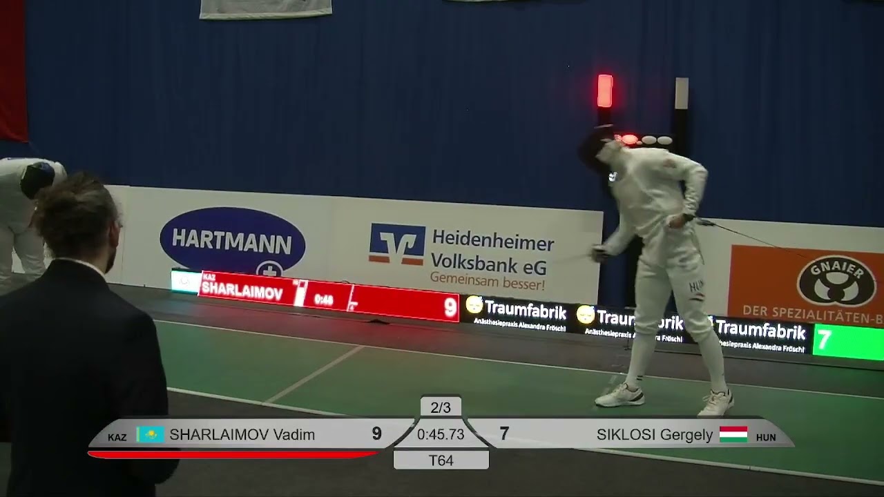 2024 98 T64 21 M E Individual Heidenheim GER WC GREEN SIKLOSI HUN vs SHARLAIMOV KAZ