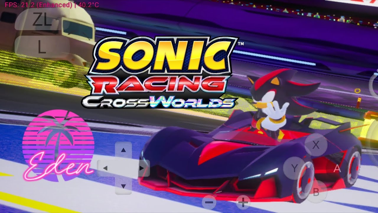 Sonic Racing CrossWorlds Eden Emulator Android - Gameplay Test Snapdragon 8 Gen 3