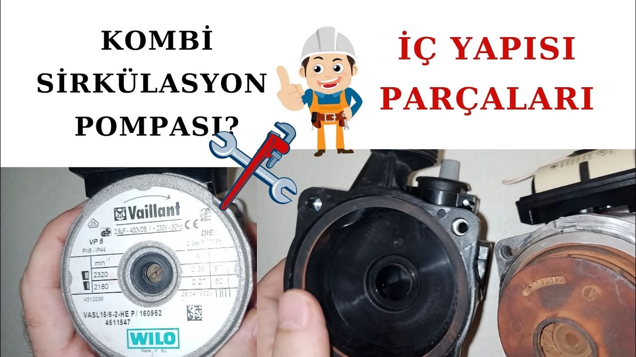kombi sirkülasyon pompası iç yapısı. devirdaim pompası parçaları