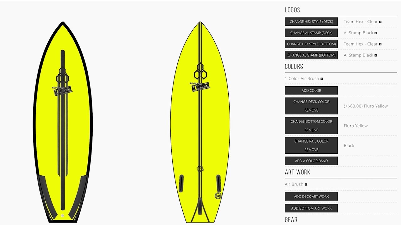 Channel Islands SURFBOARD CUSTOMIZATION AT YOUR FINGER TIPS