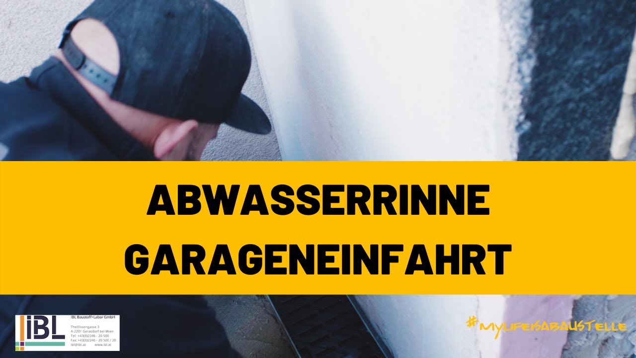Entwässerungsrinne für Garageneinfahrt - Rigole