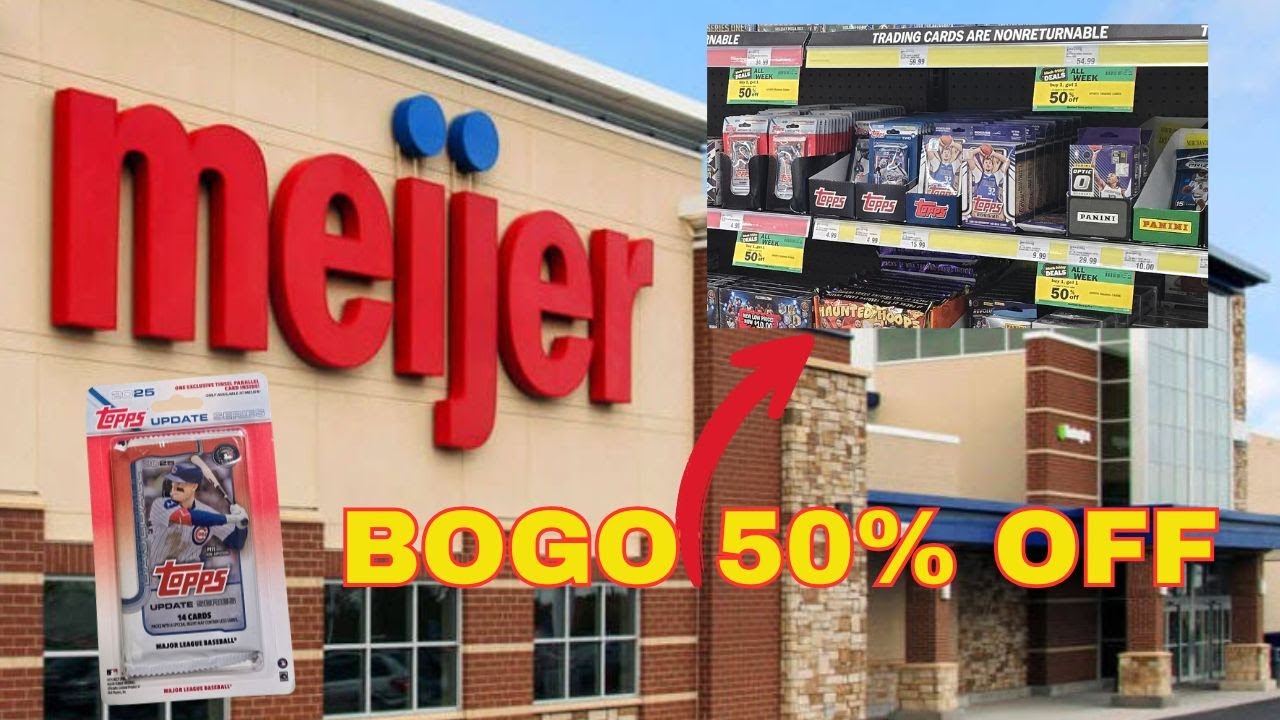 НОВИНКА 2025 Topps Update Meijer Blister Pack с мишурой Эксклюзивная скидка Parallel Meijer BOGO 50%