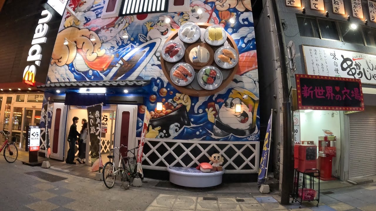 4k Night walk in Osaka