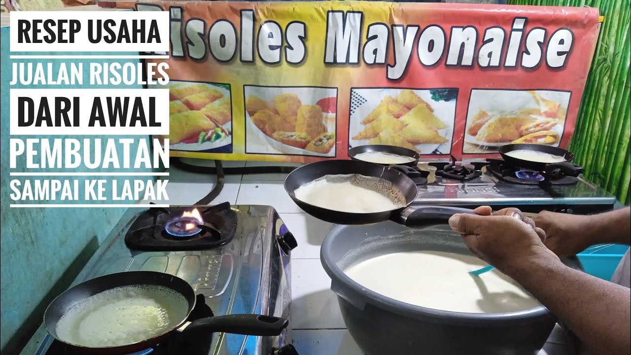 Resep Risoles Mayo, Bikin Langsung 2kg Adonan Kulit Jadi 200pcs Lebih Untuk Jualan Setiap Hari