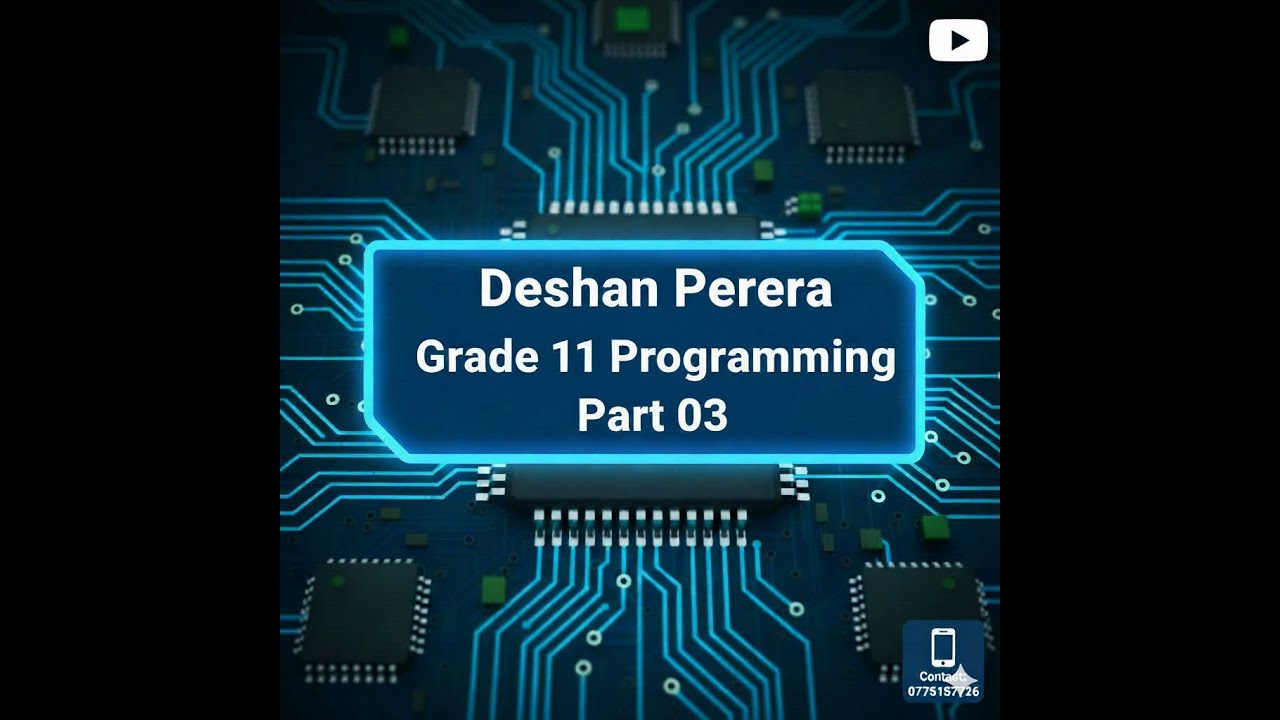 Grade 11 ICT Programming Part 03