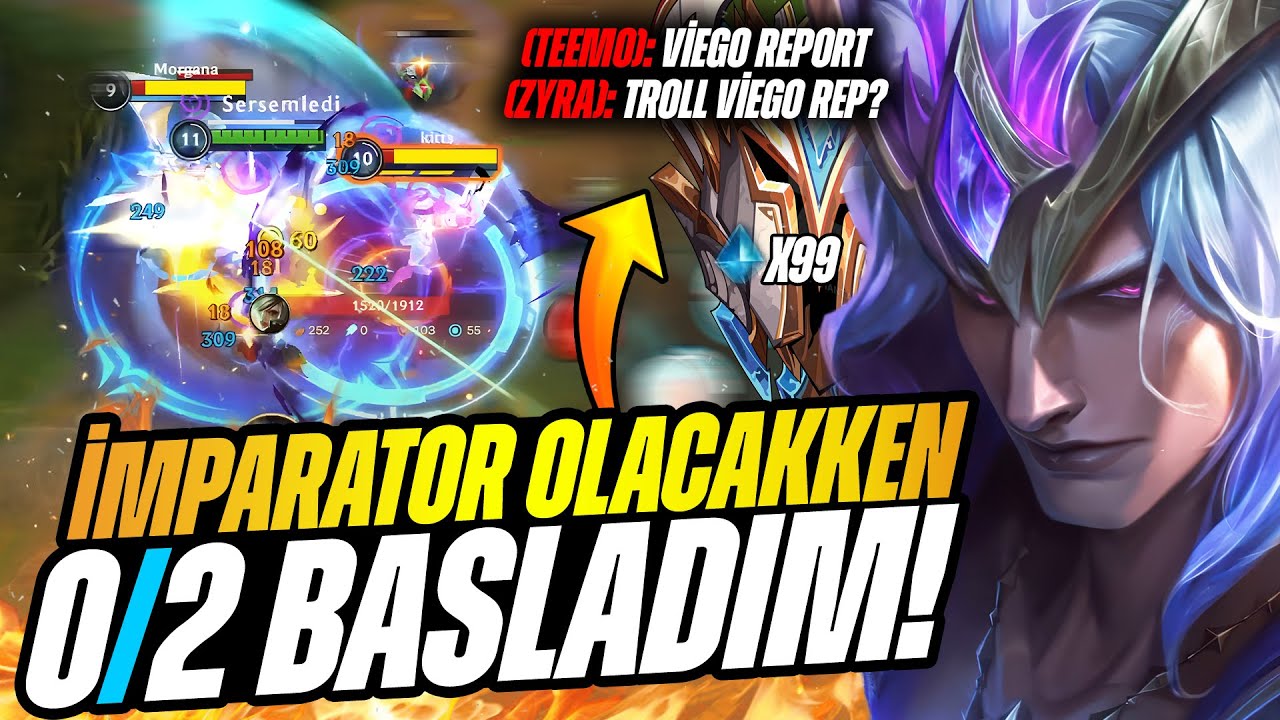 0/2 Başladığım Oyunda RAKİBE Oyunu Dar Ettim! (Challenger x99) - Wild Rift Viego