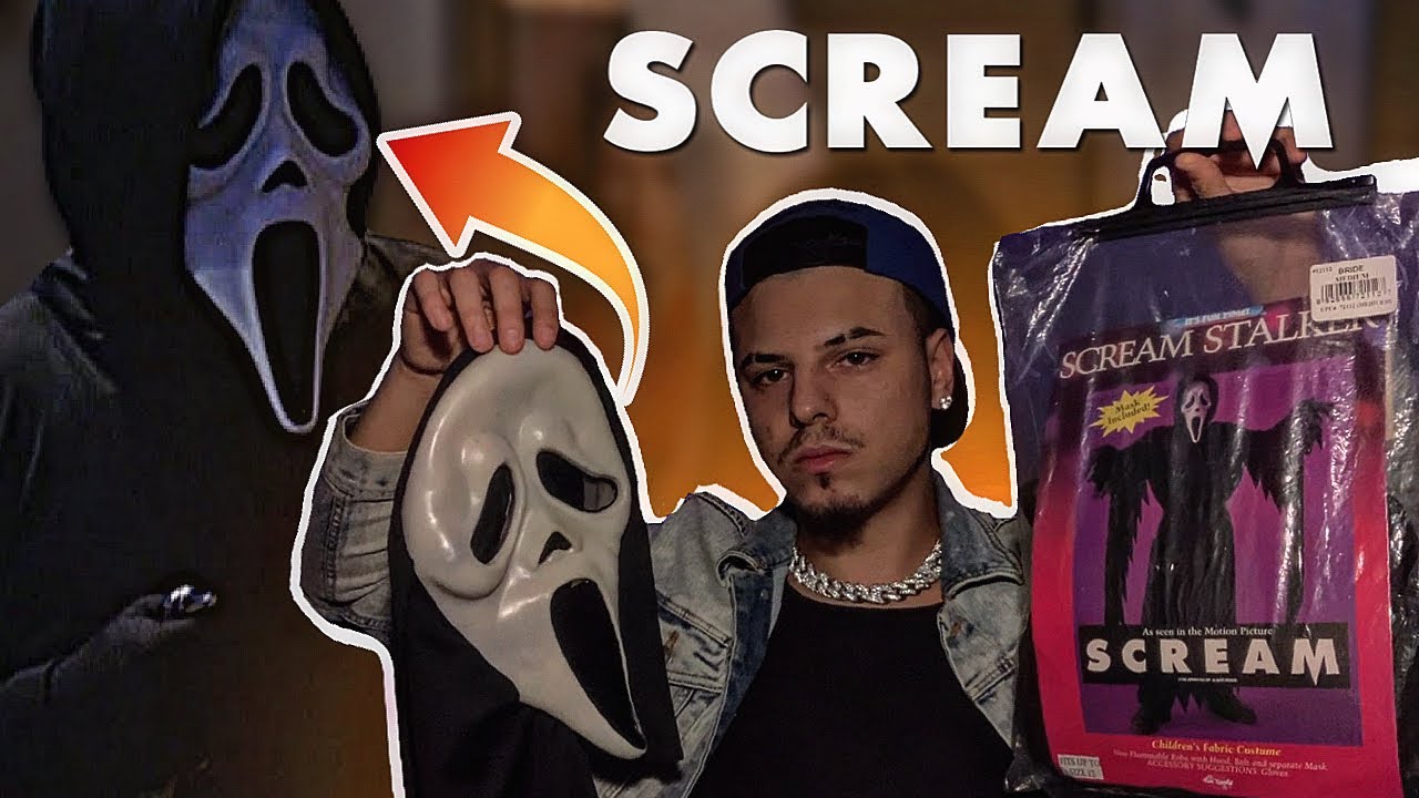 VINTAGE GHOSTFACE COSTUME UNBOXING‼️(RARE MASK FOUND INSIDE)