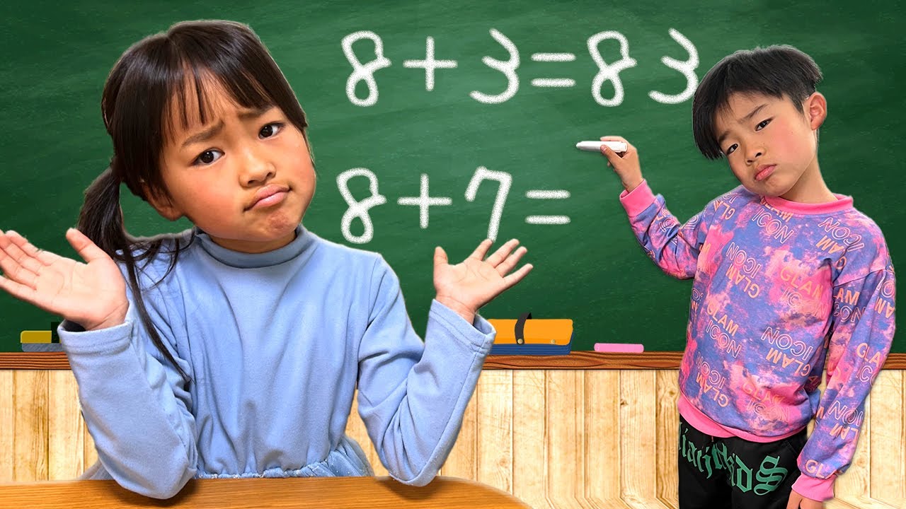 【学校ごっこ】かえであーたんは、よい生徒になれるかな？　持ち物検査　教育　Kaede and Ahtan want to be good students at school
