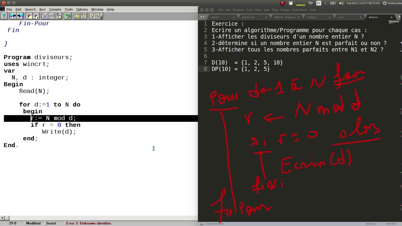 Comment savoir si un nombre est parfait ou non ? Solution Algorithmique   1