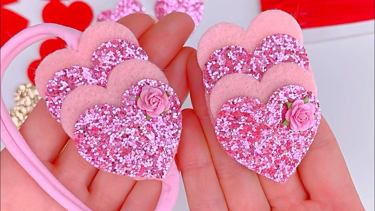 DIY Valentine's Day Headband and Hair Clip // Valentines Day DIY// AliExpress Wooden Dies Demo