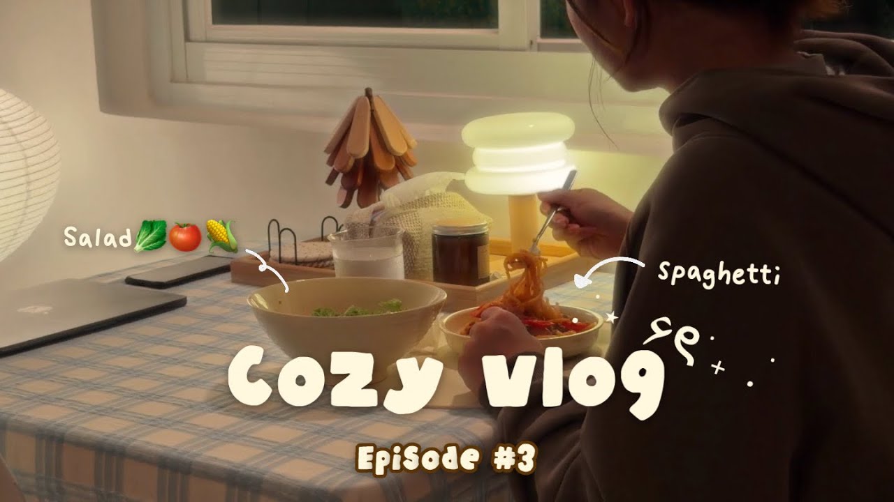 Cozy Vlog Ep. 3 | Making Spaghetti for Dinner at Home