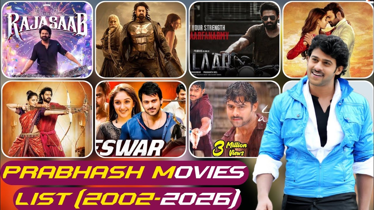 Prabhash Movies list (2002-2026) | Bahubali | Salaar | The Raja Saab | Adipurush