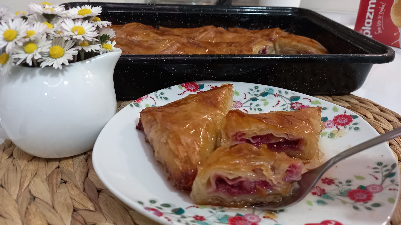 Nestala je za 5 minuta❗Baklava sa višnjama i plazmom❗Recept za kojim smo poludjeli!-Cherry pie