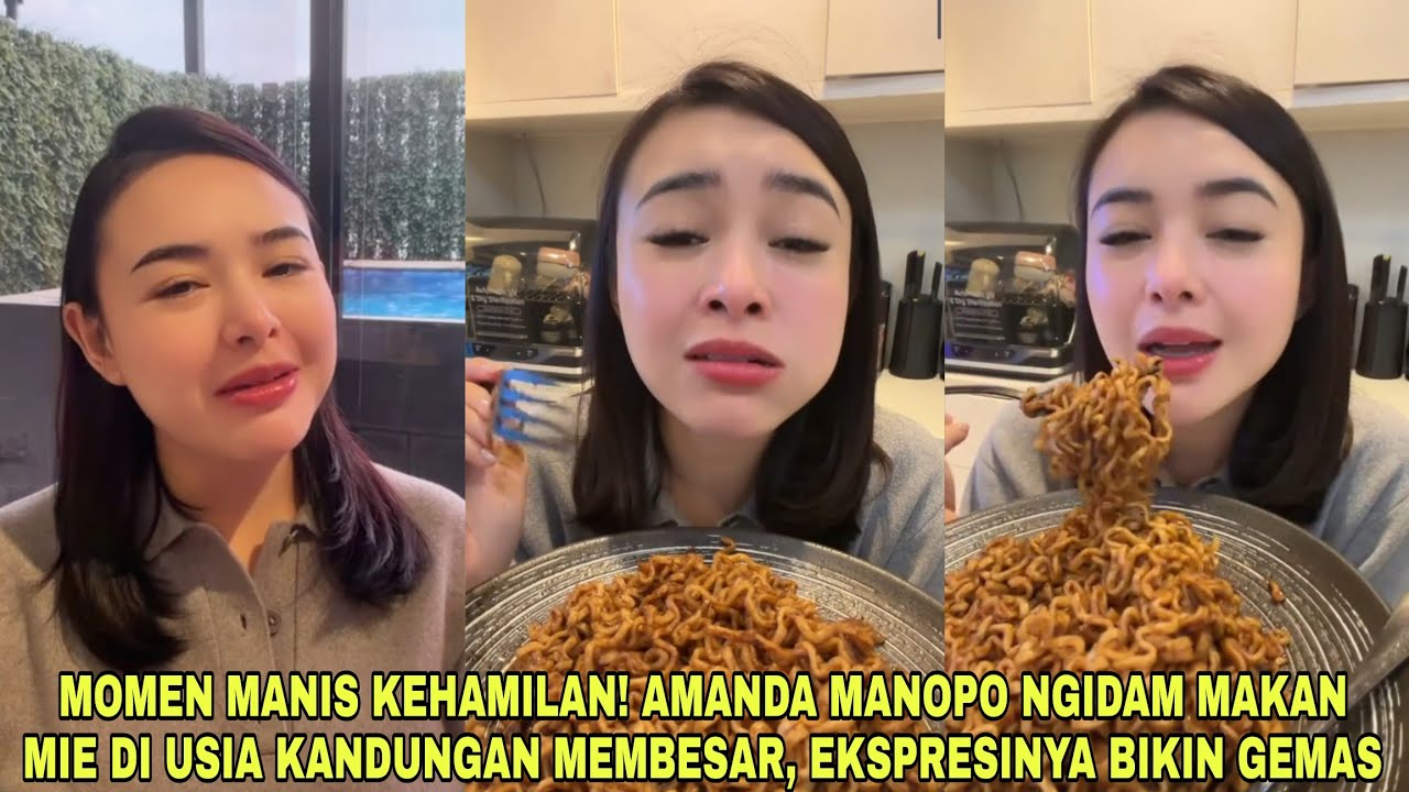 Momen Manis Kehamilan❗Amanda Manopo Ngidam Mie di Usia Kandungan Membesar, Ekspresinya Bikin Gemas