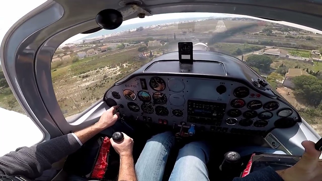 Aterrizaje en Castellón LECN. Tecnam P2002