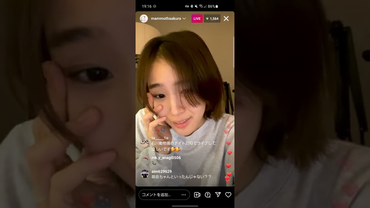 2022/11/09 藤原さくら インスタライブ