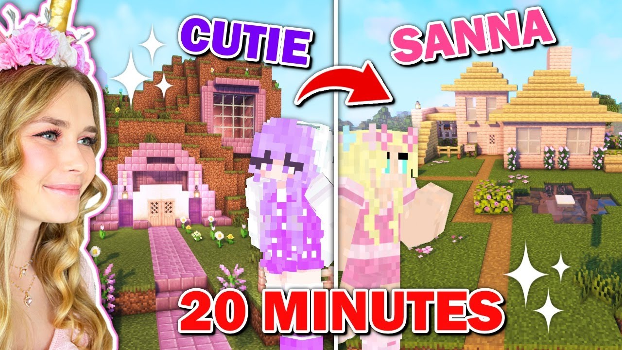 20 Minute Minecraft Build Challenge With Cutie!