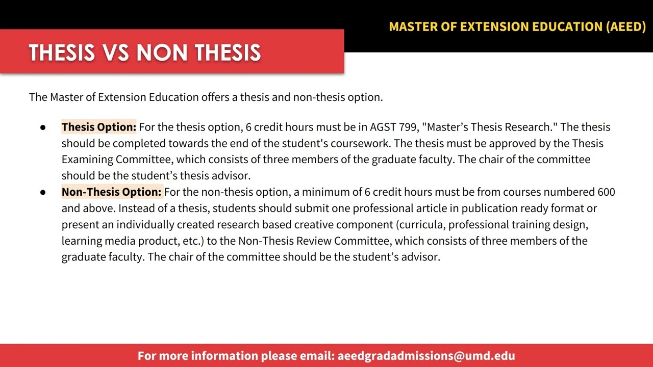 AGNR's Master of Extension Education Course Overview