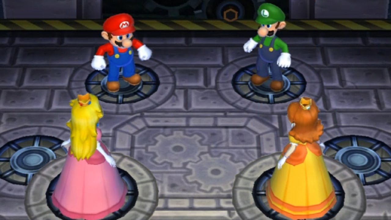 Mario Party 9 - Magma Mine - Mario VS Luigi VS Peach VS Daisy