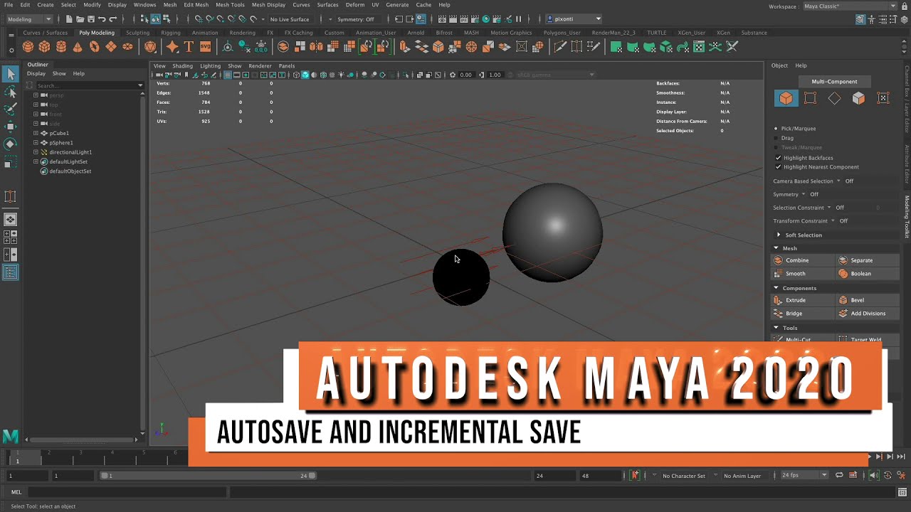 Autodesk Maya 2020 &mdash; Автосохранение и пошаговое сохранение
