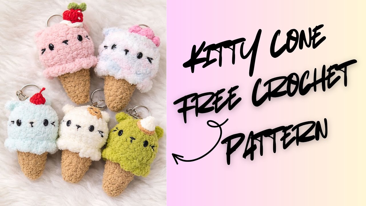Crochet Kitty Cone Amigurumi ✨ Cute & Quick Cat Project