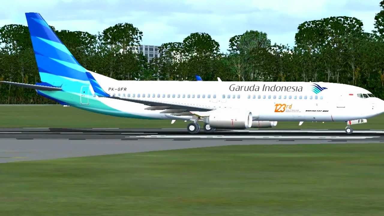 Garuda Indonesia Boeing 737-800 Singapore - Jakarta [FSX HD]