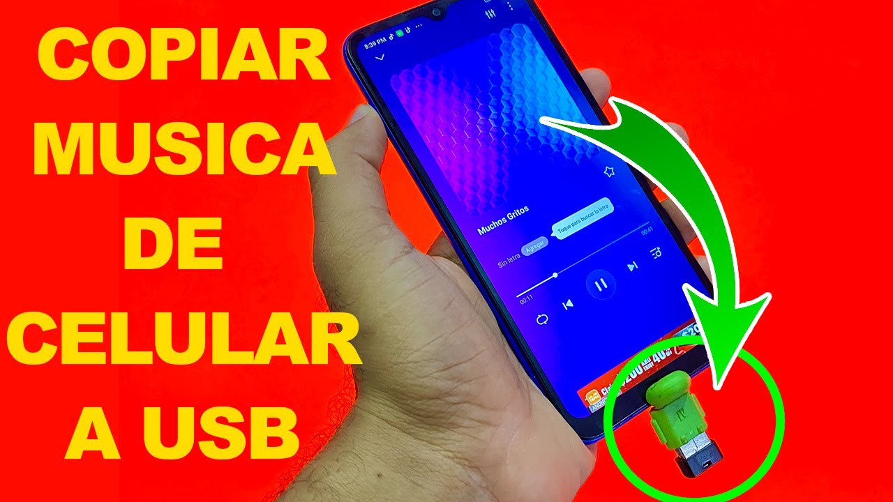Como pasar Musica de un Celular a una memoria USB con un Adaptador OTG