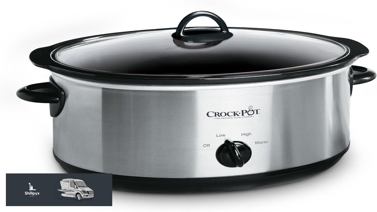 Crock Pot 7 Quart Oval Manual Slow Cooker Stainless Steel (SCV700 S BR) Versatile Cookware