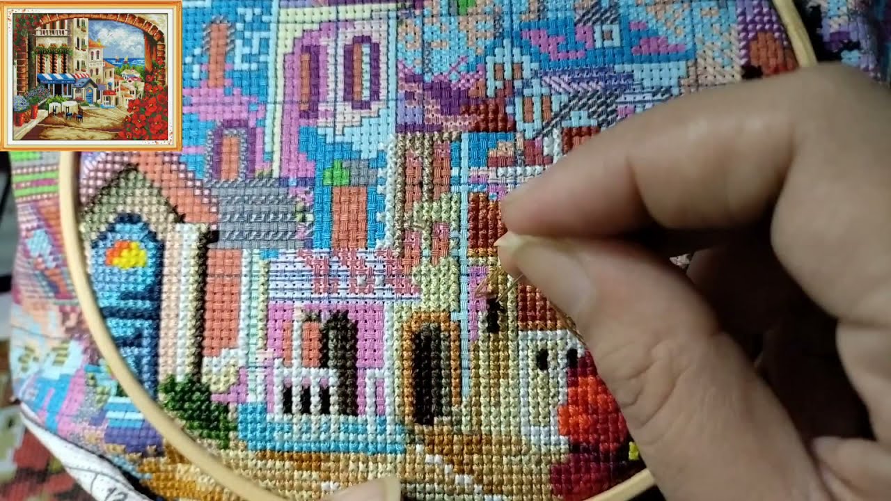 Flosstube #4 Cross Stitch | Mediterranean Path