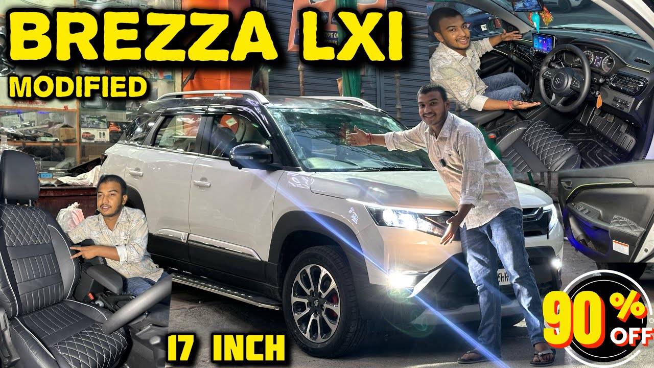 2025 Brezza LXi Modification✅17inch Genuine Alloy Wheels installed✅Base to Top Model Brezza Modified