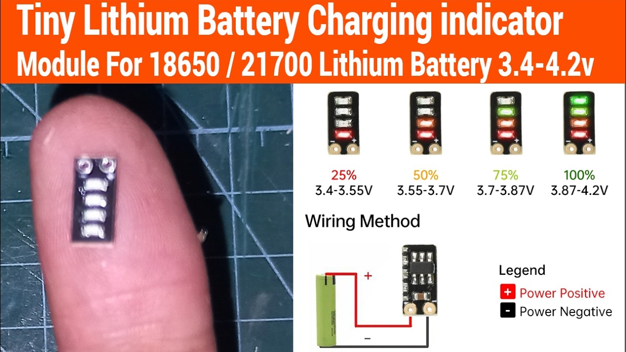 Tiny lithium battery Level indicator module for 18650 / 21700 battery 3.4v-4.2v from aliexpress