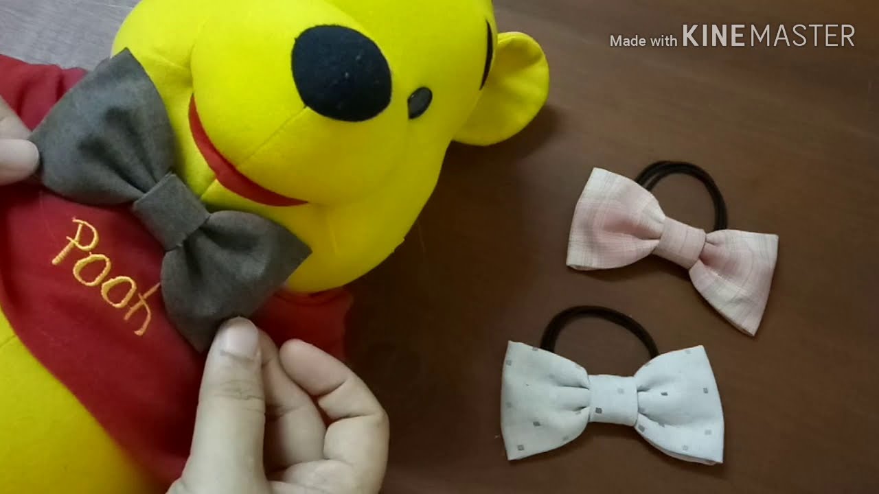 So cute!! Bow hair rubber band | how to make bow scrunchies | beautiful hair bow tutorial