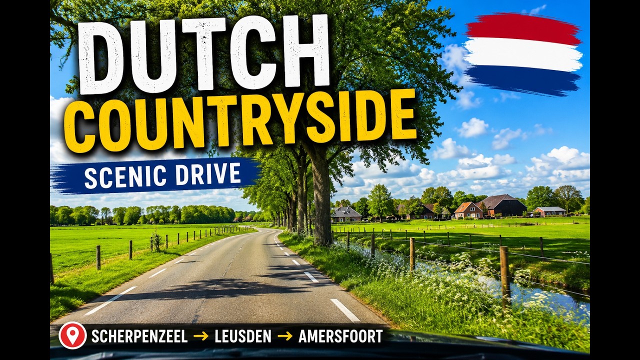 Scenic Drive Through the Dutch Countryside 🇳🇱 | Scherpenzeel to Amersfoort via Leusden
