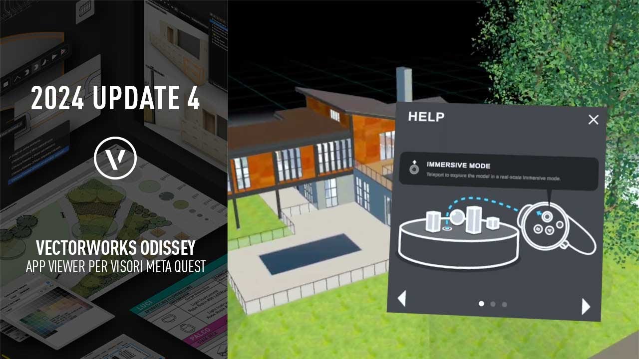 Vectorworks 2024 Update 4 | Vectorworks Odissey | App Viewer per visori Meta Quest