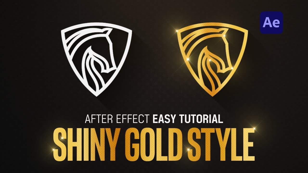 After Effects Easy Shiny Gold Style Effect Tutorial