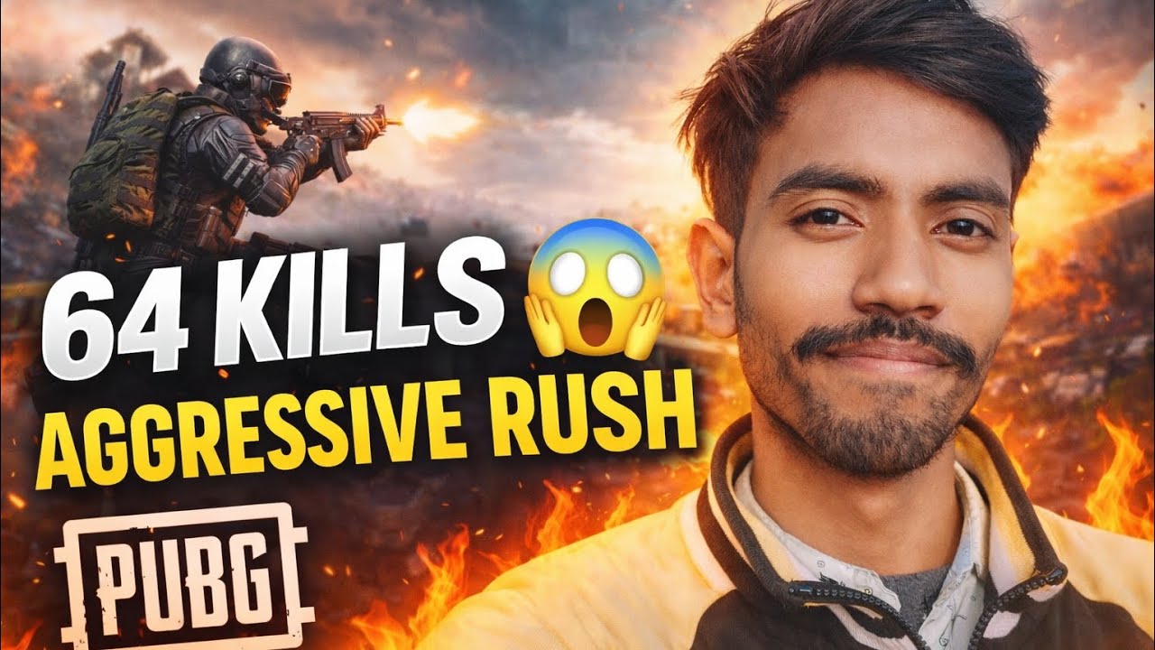PUBG Mobile New Season 😍 64 Kills Super Aggressive Rush Gameplay 🔥 New YouTuber Gaming
