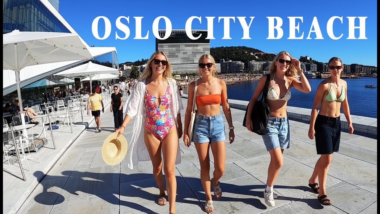 🇳🇴 OSLO CITY BEACH OPERASTRANDEN - 4K Walking Tour the Last Day of Summer 2025