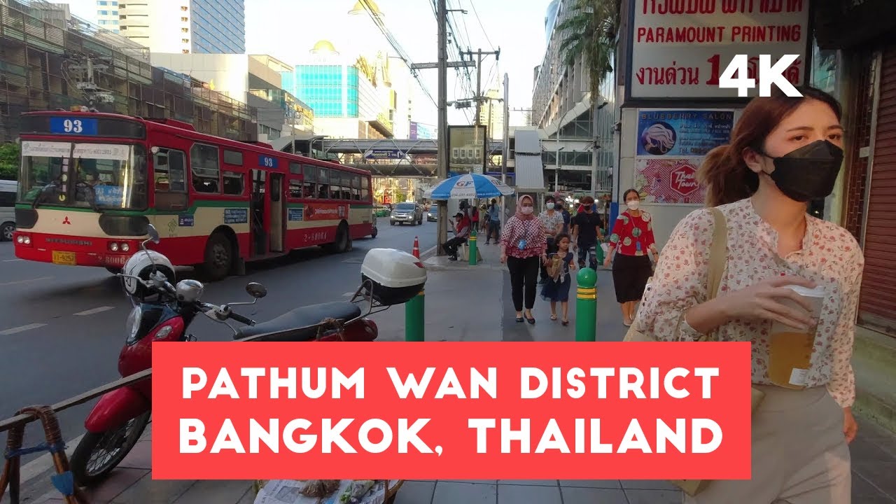 Walking around Pathum Wan, Bangkok [4K]
