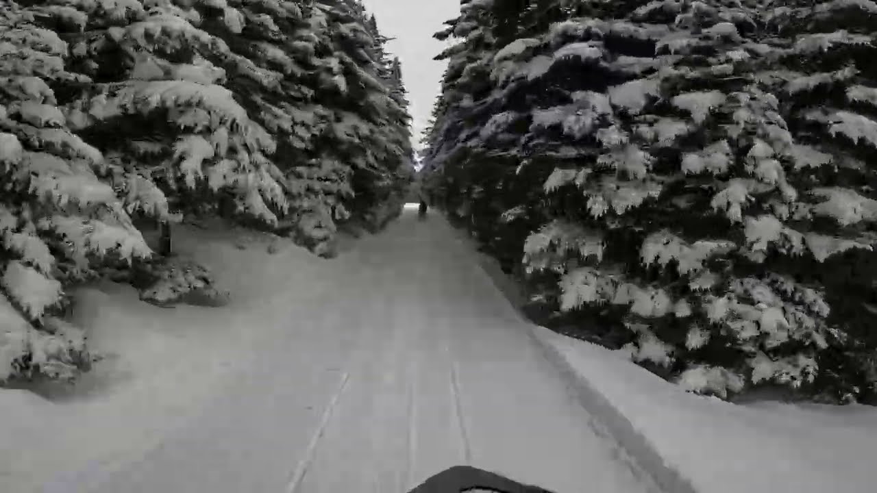 Exploring New Hampshire on a snowmobile