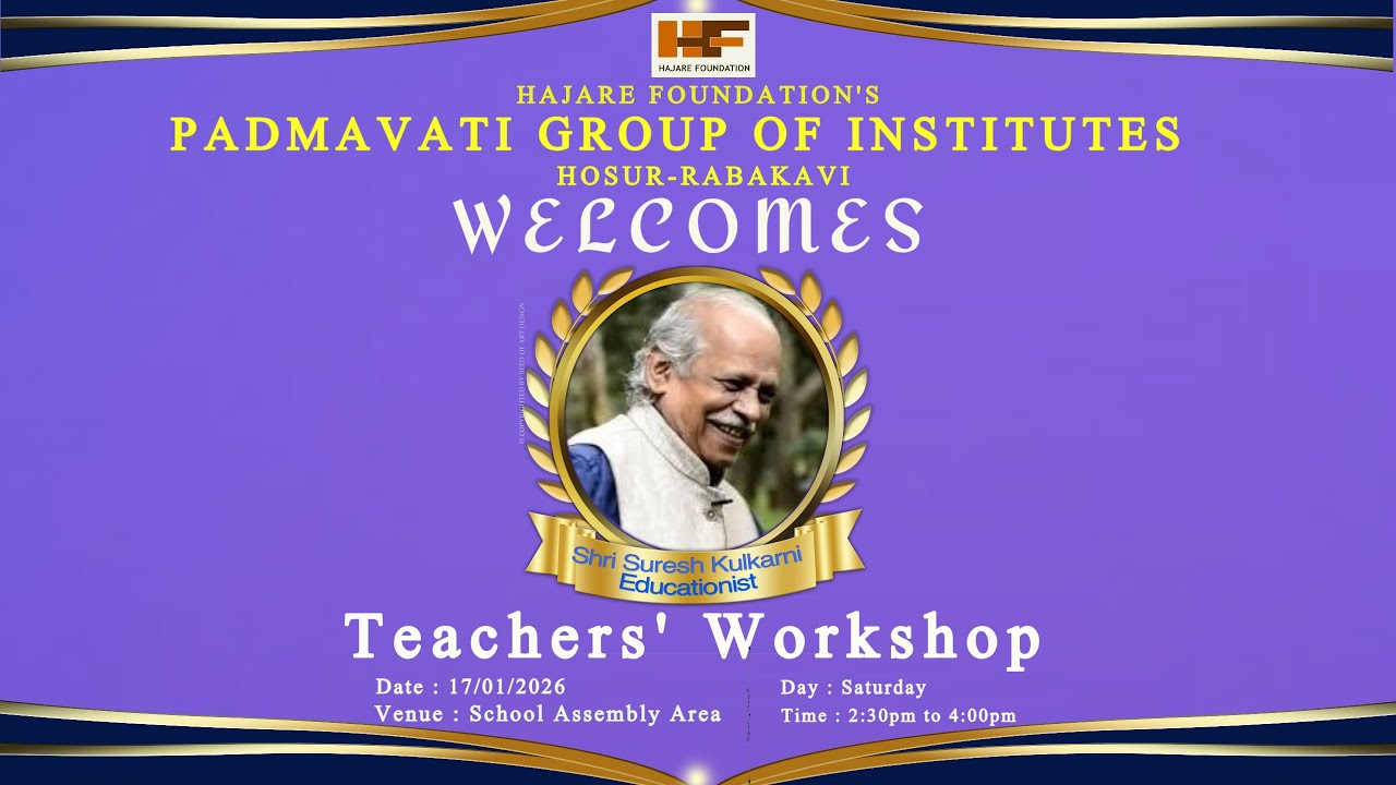 Teachers' Workshop by Shri Suresh Kulkarni #education #school #workshop #training