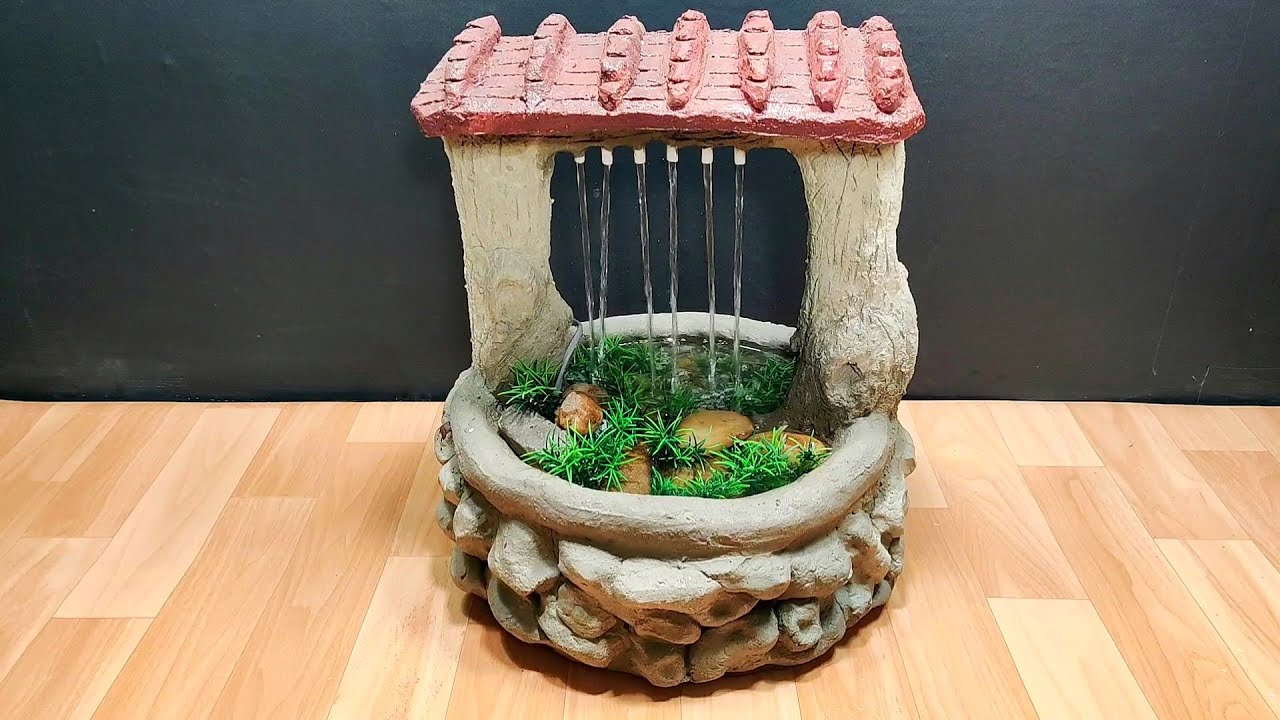 Lovely indoor waterfall fountain water fountain making at home