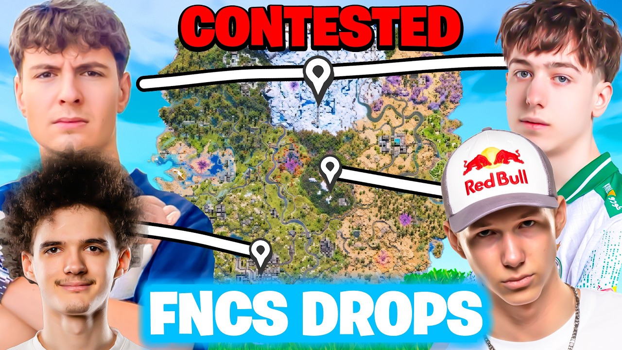 all Pro's DROP SPOTS for FNCS in NEW Season... (who's contested, best POI & more!)