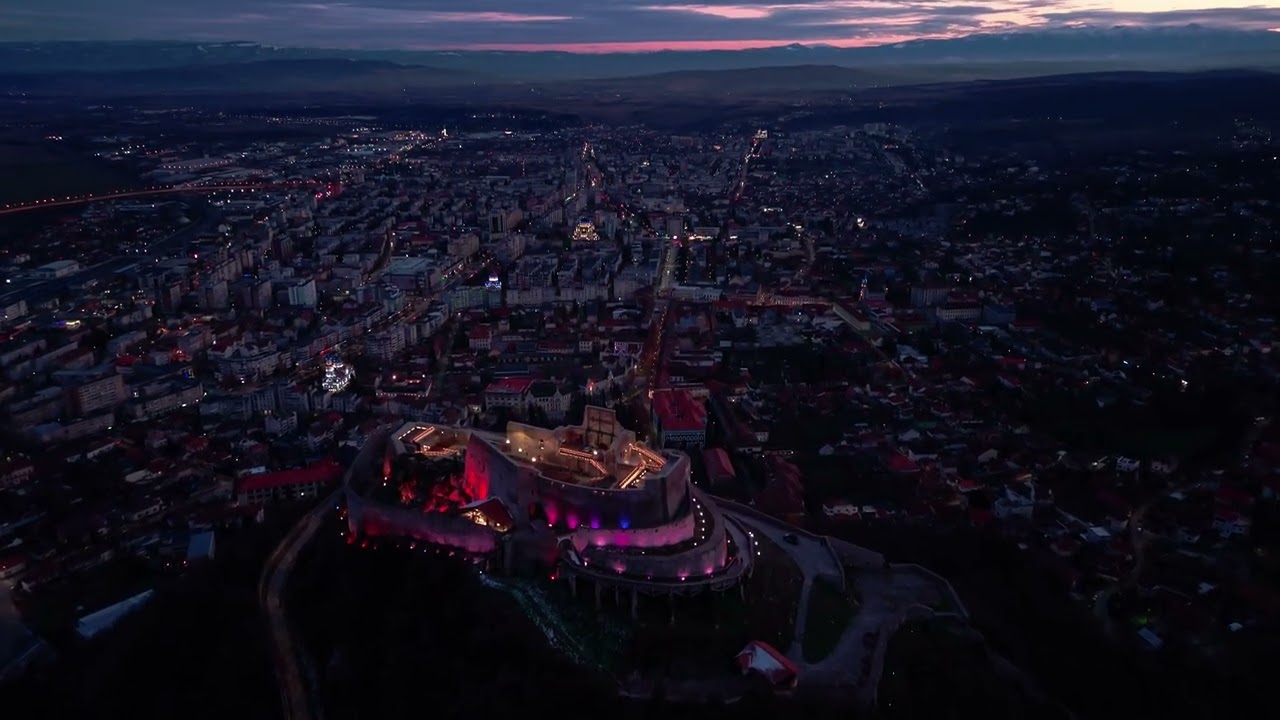 Sunset by Fortress of Deva DJI AIR 3S 4k